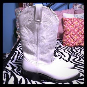White cowboy boots